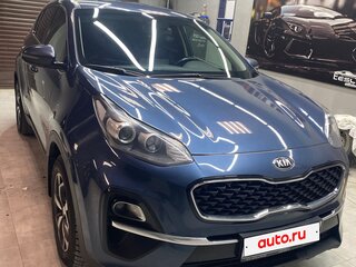 2019 Kia Sportage IV Рестайлинг, синий, 1950000 рублей, вид 5