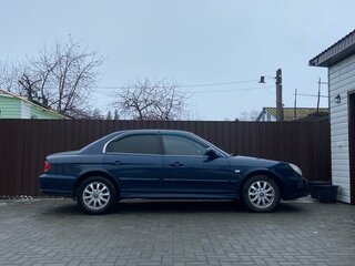 2006 Hyundai Sonata ТагАЗ IV (EF) Рестайлинг, синий, 500000 рублей, вид 4