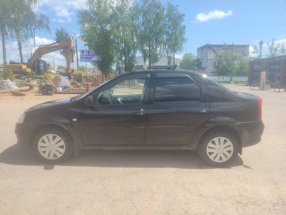 2013 Renault Logan I Рестайлинг, чёрный, 308000 рублей - вид 2
