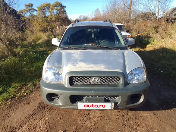 2003 Hyundai Santa Fe I, серебристый, 250000 рублей