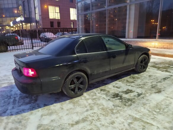 2002 Mitsubishi Galant VIII Рестайлинг, чёрный - вид 2