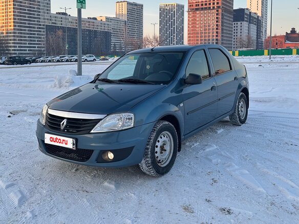 2010 Renault Logan I Рестайлинг, синий, 450000 рублей - вид 1