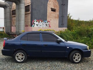 2008 Hyundai Accent ТагАЗ II, синий, 249000 рублей, вид 4
