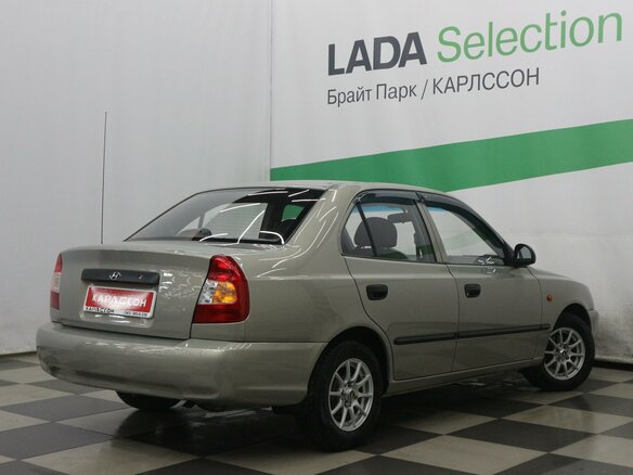 2007 Hyundai Accent ТагАЗ II, бежевый - вид 1