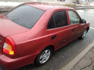 2003 Hyundai Accent ТагАЗ II, красный, 210000 рублей, вид 3