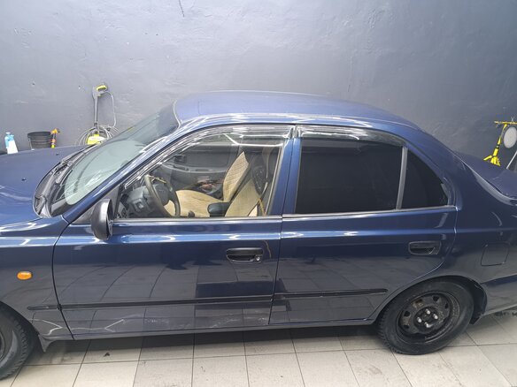 2007 Hyundai Accent ТагАЗ II, синий, 435000 рублей - вид 8