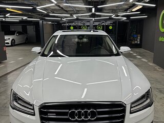 2014 Audi A8 Long III (D4) Рестайлинг, белый, 2350000 рублей, вид 4