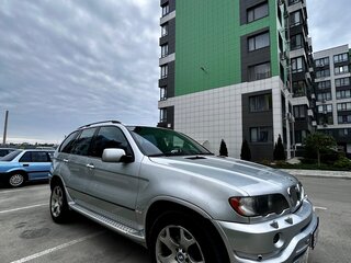 2002 BMW X5 3.0d I (E53), серебристый, 1200000 рублей, вид 4
