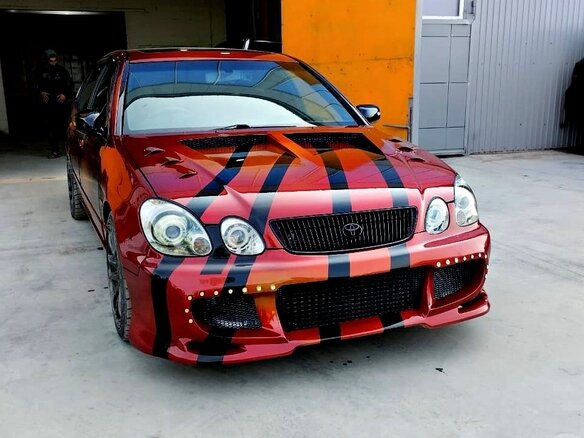1997 Toyota Aristo II, красный, 6400000 рублей - вид 5