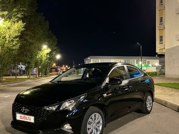 2021 Hyundai Solaris II Рестайлинг, чёрный, 1850000 рублей
