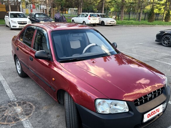 2005 Hyundai Accent ТагАЗ II, красный, 395000 рублей - вид 3