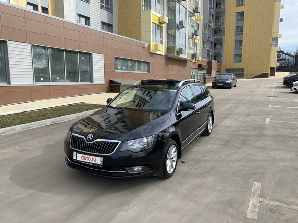 2014 Skoda Superb II Рестайлинг, чёрный