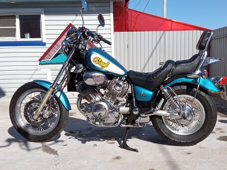 1995 Yamaha XV1100 Virago, синий, 600000 рублей, вид 1