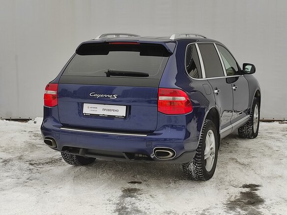 2008 Porsche Cayenne S I Рестайлинг (957), синий - вид 2