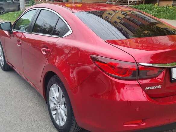 2015 Mazda 6 III (GJ) Рестайлинг, красный, 1850000 рублей - вид 4