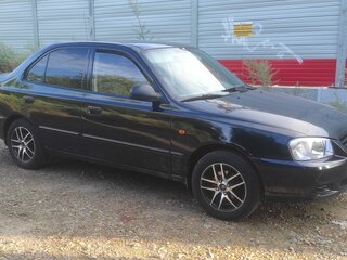 2006 Hyundai Accent ТагАЗ II, чёрный, 475000 рублей, вид 4