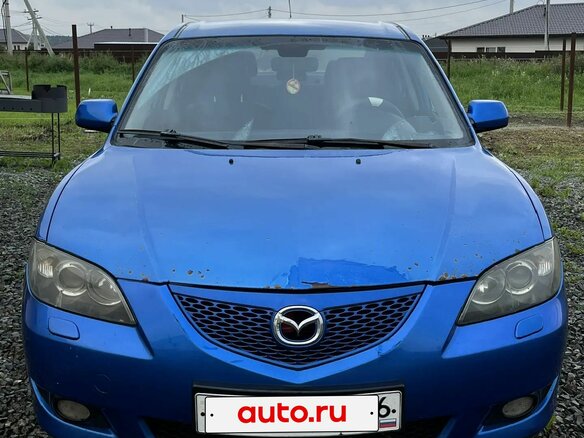 2006 Mazda 3 I (BK), синий, 385000 рублей