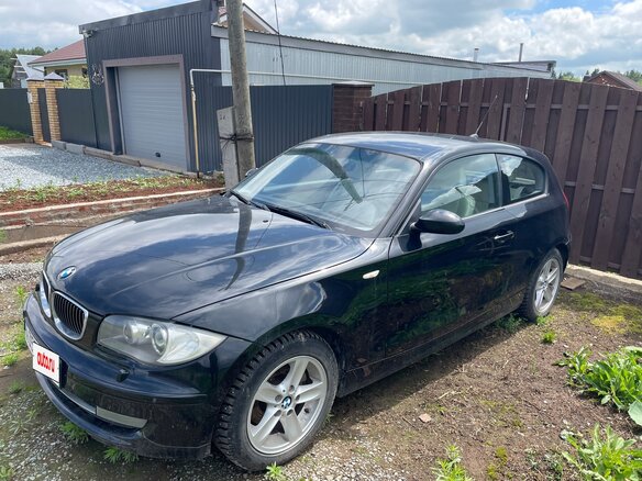 2007 BMW 1 серии 120i I (E81/E82/E87/E88) Рестайлинг, чёрный, 1100000 рублей
