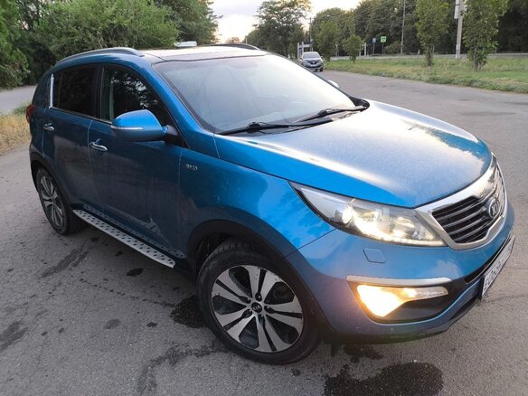 2012 Kia Sportage III, синий, 1350000 рублей - вид 1
