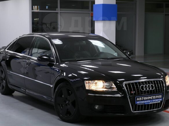 2007 Audi A8 Long II (D3) Рестайлинг 2, чёрный - вид 3