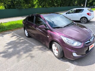 2011 Hyundai Solaris I, фиолетовый, 715000 рублей, вид 2