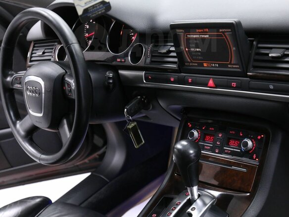 2007 Audi A8 Long II (D3) Рестайлинг 2, чёрный - вид 12