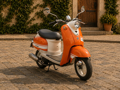2007 Yamaha Vino 50, оранжевый, 125000 рублей, вид 3