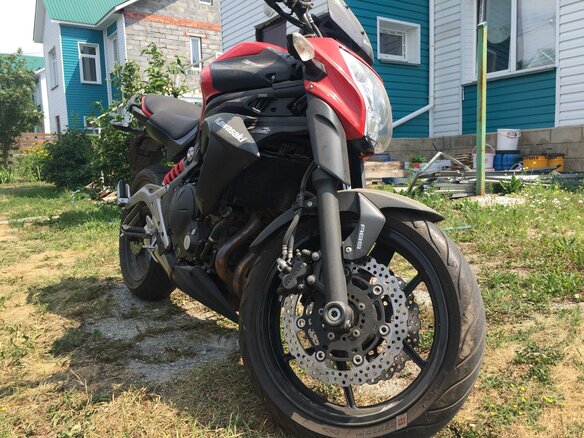 2013 Kawasaki ER-6N, красный, 750000 рублей - вид 7