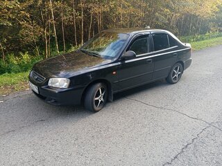 2008 Hyundai Accent ТагАЗ II, чёрный, 420000 рублей, вид 1