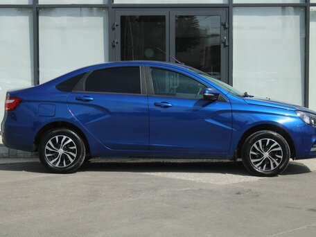 2021 Lada (ВАЗ) Vesta I, синий, 1185000 рублей, вид 4