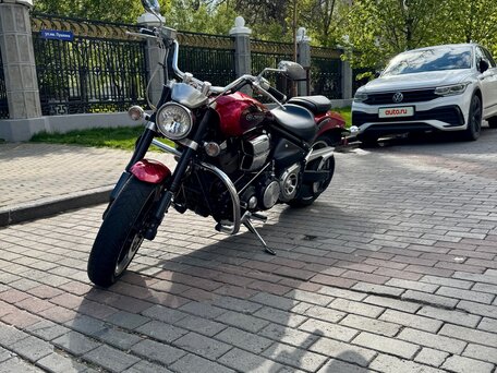 2007 Yamaha XV 1700 Warrior, красный, 1200000 рублей, вид 2