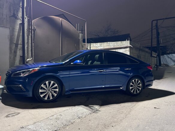 2016 Hyundai Sonata VII (LF), синий, 1450000 рублей - вид 8