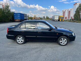 2007 Hyundai Accent ТагАЗ II, чёрный, 350000 рублей, вид 3