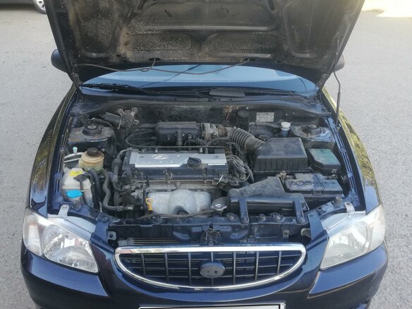 2007 Hyundai Accent ТагАЗ II, чёрный, 490000 рублей - вид 2