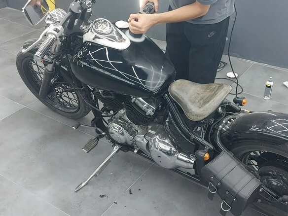1997 Yamaha XVS400 Drag Star, чёрный, 380000 рублей - вид 5