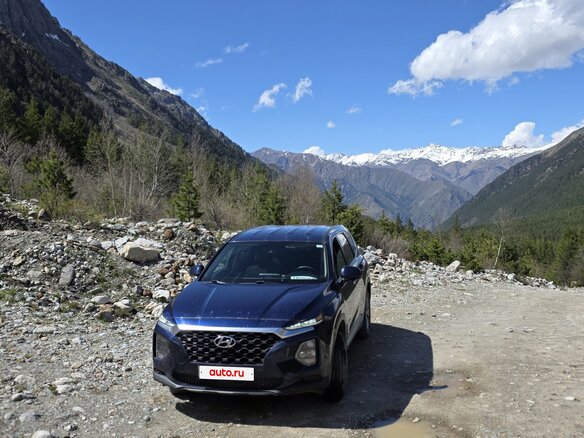 2019 Hyundai Santa Fe IV, синий, 2770000 рублей - вид 3