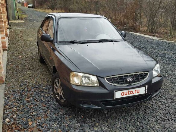 2006 Hyundai Accent III, чёрный - вид 1