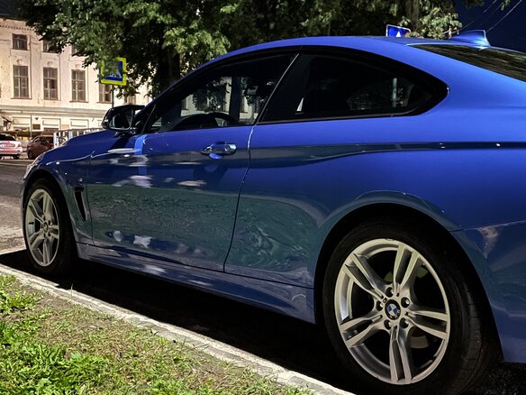 2014 BMW 4 серии 420i xDrive F32/F33/F36, синий, 2450000 рублей - вид 6