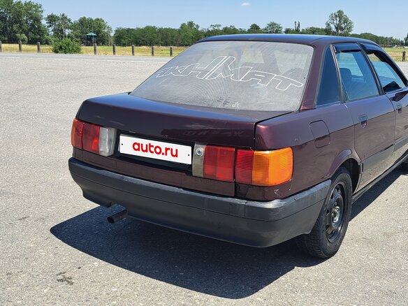 1990 Audi 80 IV (B3), пурпурный, 170000 рублей - вид 8