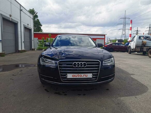 2016 Audi A8 Long III (D4) Рестайлинг, чёрный - вид 1
