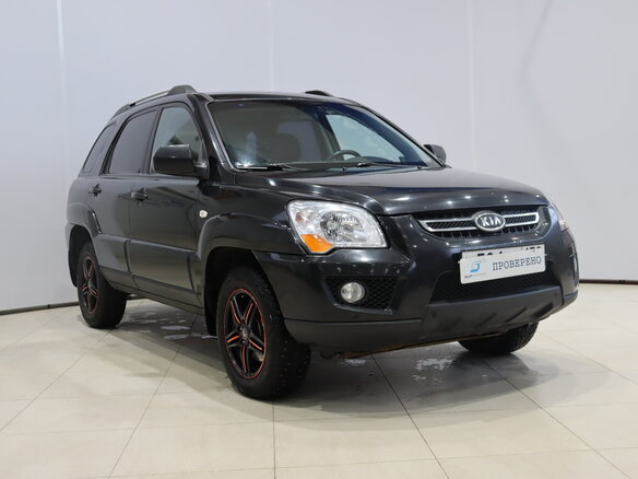 2009 Kia Sportage II Рестайлинг, чёрный - вид 1