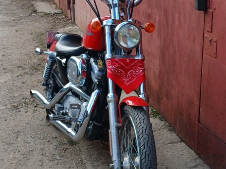 2001 Harley-Davidson Sportster 883, красный, 666666 рублей, вид 2