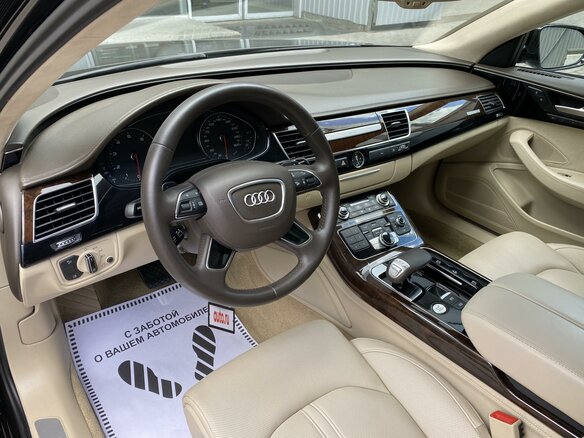 2014 Audi A8 Long III (D4) Рестайлинг, чёрный - вид 8