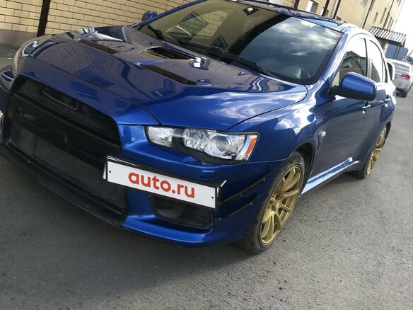 2008 Mitsubishi Lancer Evolution X, синий - вид 1