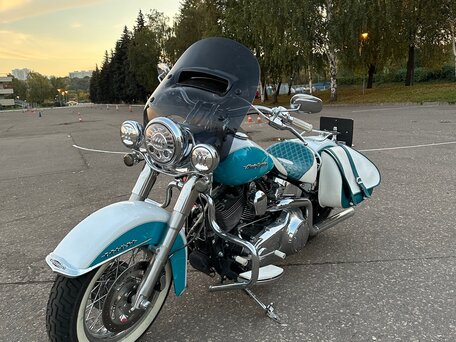 2017 Harley-Davidson Softail Deluxe, голубой, 1700000 рублей, вид 1