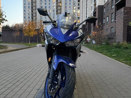 2015 Yamaha YZF-R3, синий, 400000 рублей, вид 3