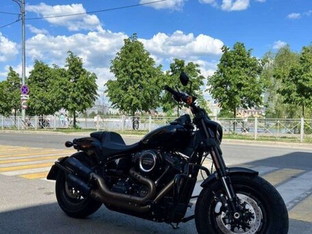 2019 Harley-Davidson Fat Bob, чёрный, 2350000 рублей, вид 2