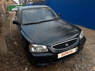 2006 Hyundai Accent ТагАЗ II, чёрный, 155000 рублей, вид 2