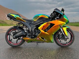 2007 Kawasaki ZX-6 Ninja, золотистый, 360000 рублей, вид 5