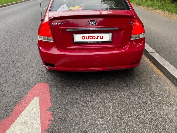 2007 Kia Cerato I Рестайлинг, красный, 225000 рублей - вид 2